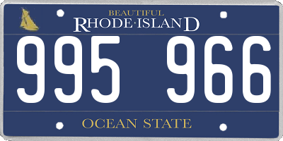 RI license plate 995966