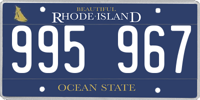 RI license plate 995967