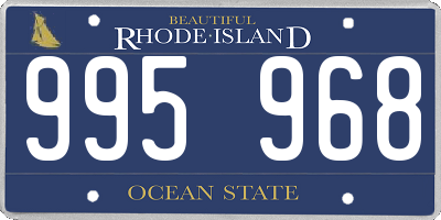 RI license plate 995968