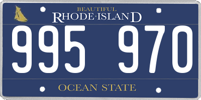 RI license plate 995970