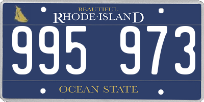 RI license plate 995973