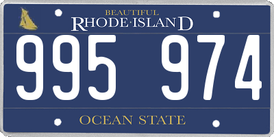 RI license plate 995974