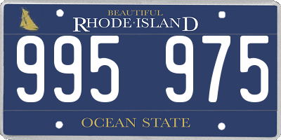 RI license plate 995975