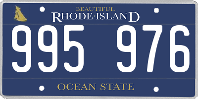 RI license plate 995976