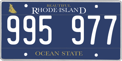 RI license plate 995977