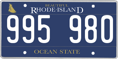 RI license plate 995980