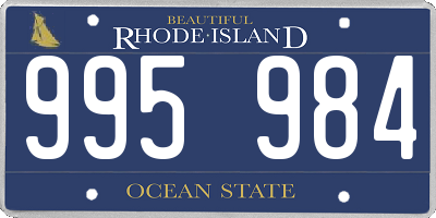 RI license plate 995984