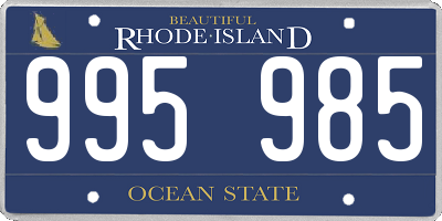 RI license plate 995985