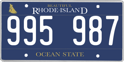 RI license plate 995987