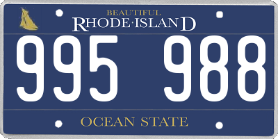 RI license plate 995988