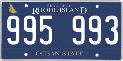 RI license plate 995993