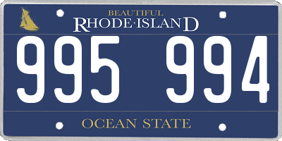 RI license plate 995994