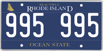 RI license plate 995995