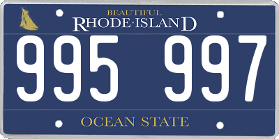 RI license plate 995997