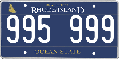 RI license plate 995999