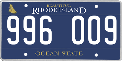 RI license plate 996009