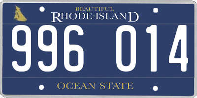 RI license plate 996014