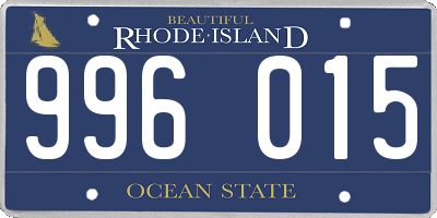 RI license plate 996015