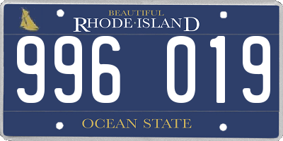 RI license plate 996019