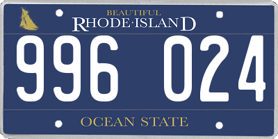 RI license plate 996024