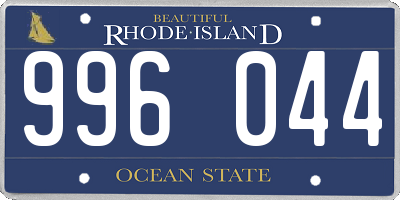 RI license plate 996044