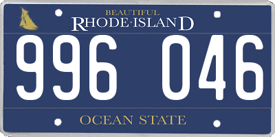 RI license plate 996046