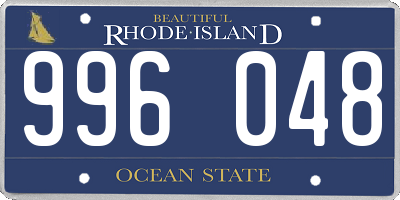 RI license plate 996048