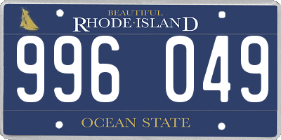 RI license plate 996049