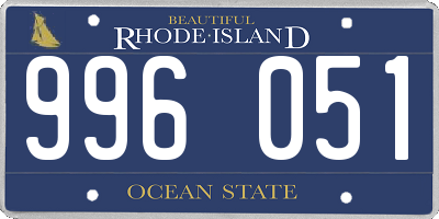 RI license plate 996051