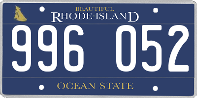 RI license plate 996052