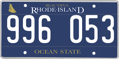 RI license plate 996053