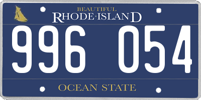 RI license plate 996054