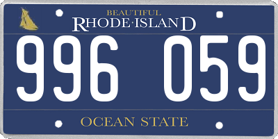 RI license plate 996059