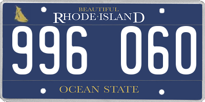 RI license plate 996060