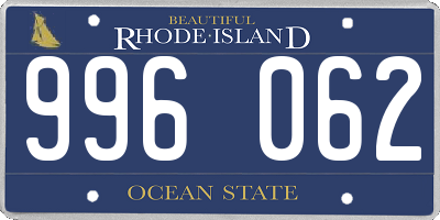 RI license plate 996062