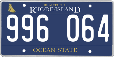 RI license plate 996064