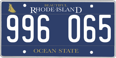 RI license plate 996065