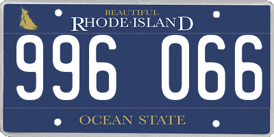 RI license plate 996066