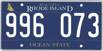 RI license plate 996073