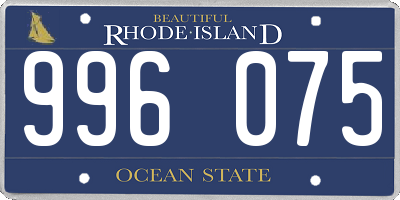 RI license plate 996075