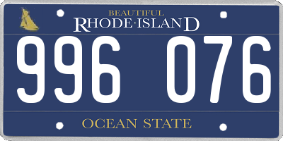 RI license plate 996076