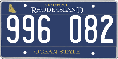 RI license plate 996082