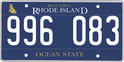 RI license plate 996083