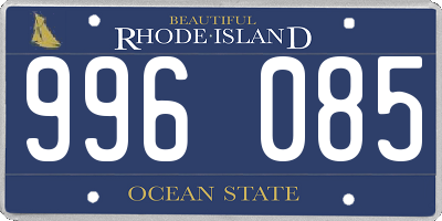 RI license plate 996085