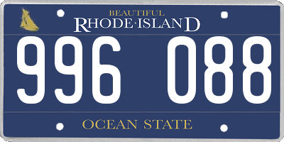 RI license plate 996088