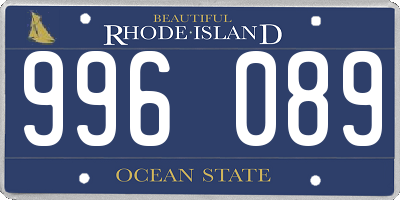 RI license plate 996089