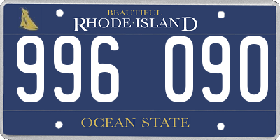 RI license plate 996090