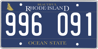 RI license plate 996091