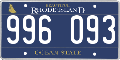 RI license plate 996093