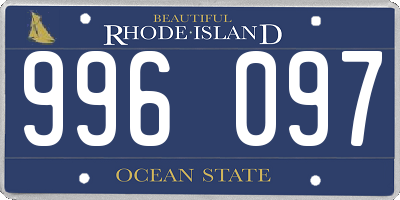 RI license plate 996097